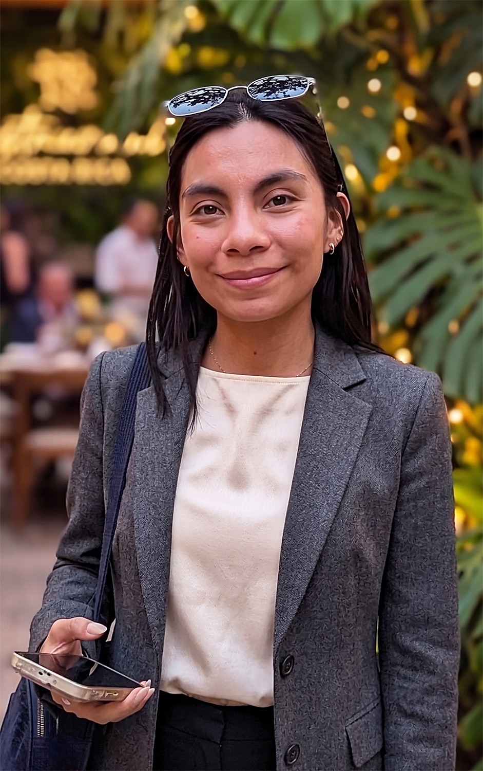 Karen Flores at a client event